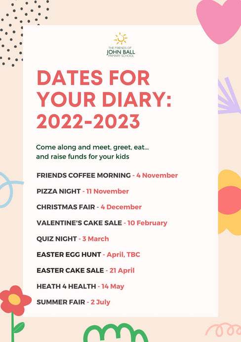 Our exciting calendar of events for 2022-2023