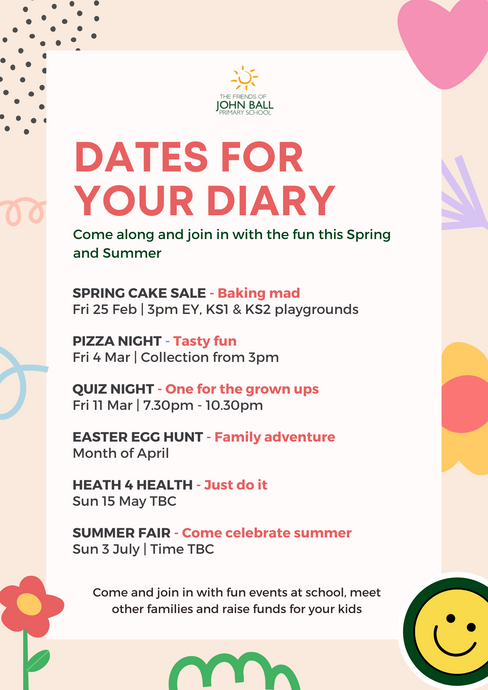 Dates for your Diary: Spring and Summer Events