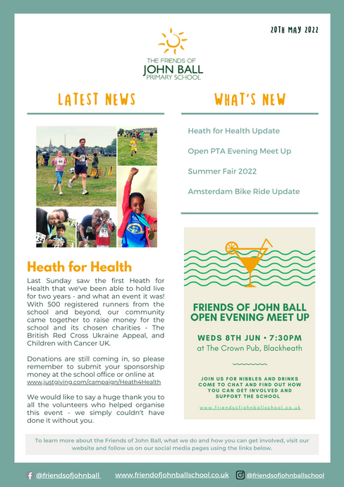 Newsletter 20 May 2022